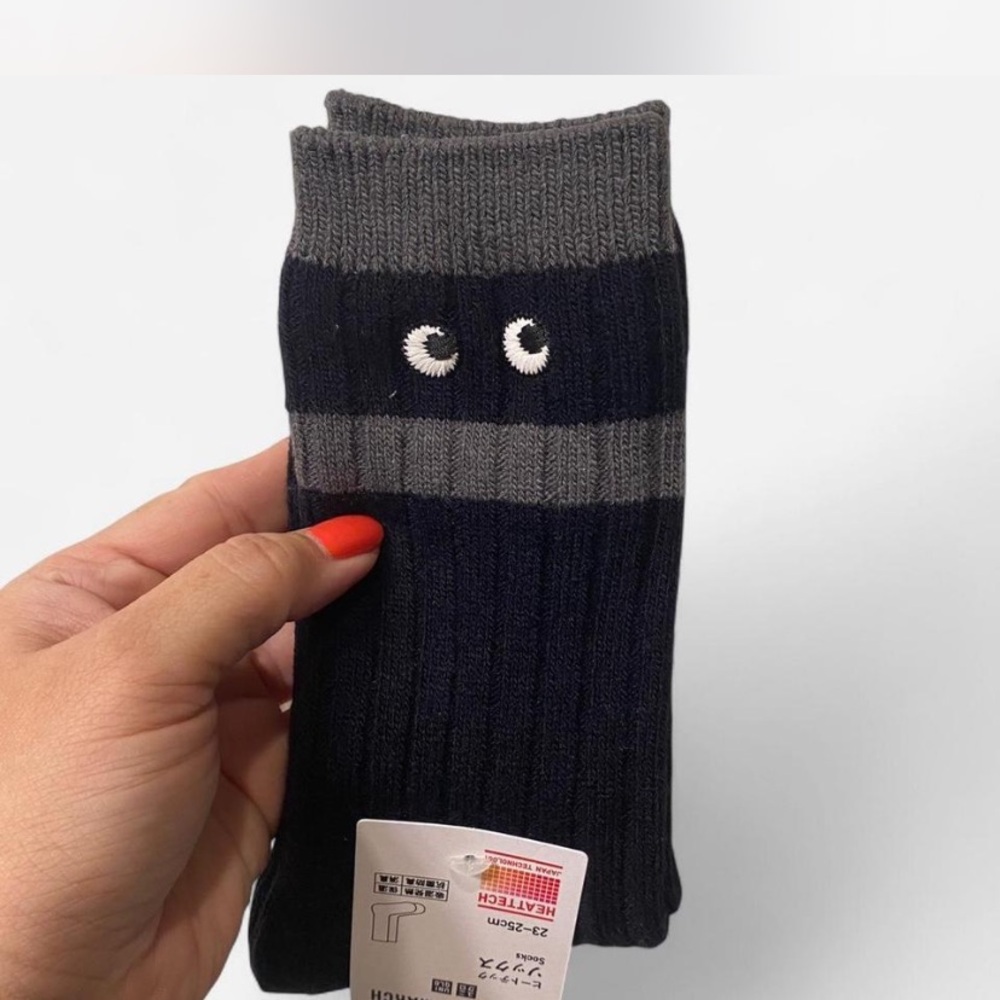 Anya Hindmarch Navy and Gray Casual Socks